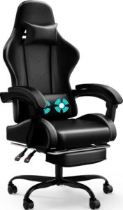 Devoko Silla Gaming con Masajeador y reposapiés amazon
