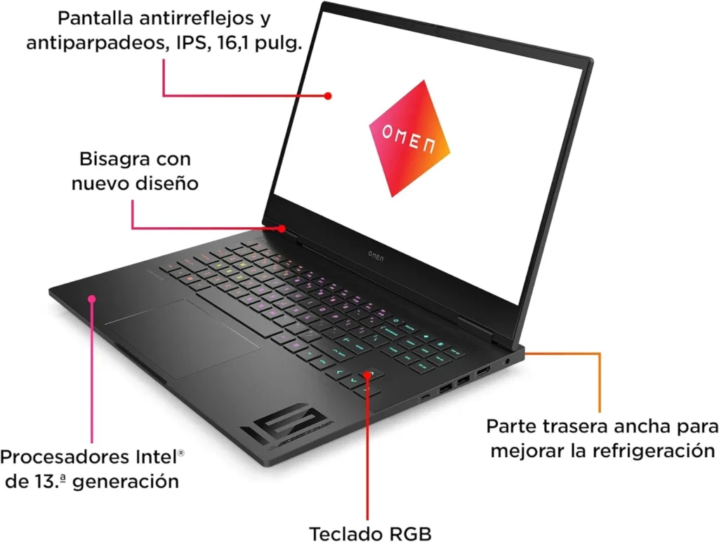 HP OMEN 16 Mejor portátil Gaming HP 