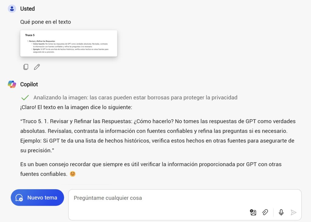 truco prompt imagen a texto con copilot